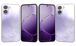 3D OPPO A6x 5G Purple model