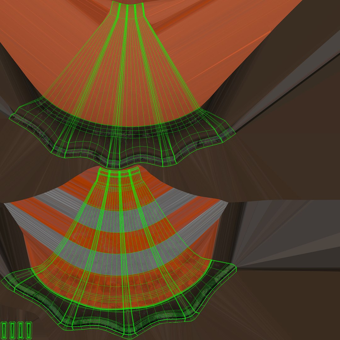 3D model Traffic Cone 50cm Orange Dirty - TurboSquid 1879023