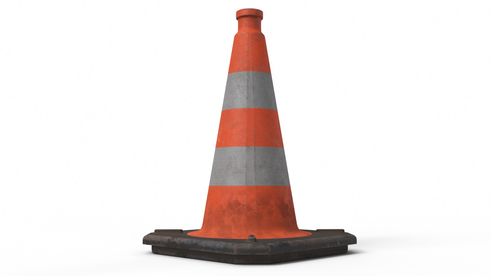 3D Model Traffic Cone 50cm Orange Dirty - TurboSquid 1879023
