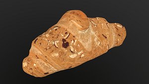 3D Croissant AR VR PBR  Lowpoly with game ready 3d Model