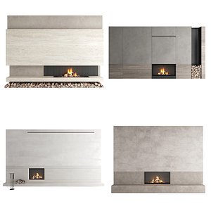 Modern Fireplace set 06