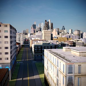 3D city cityscape