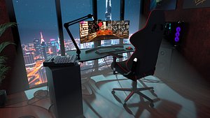 Modern Gaming Room 3D model