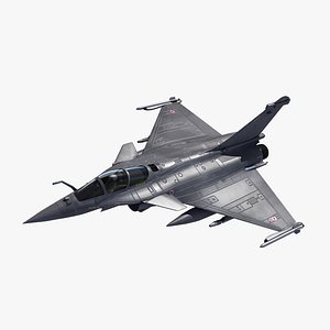 3d rafale c military fighter jet model