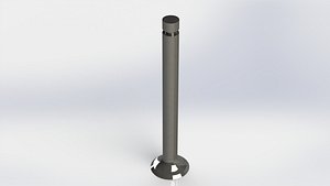 3D model exhaust valve single cylinder engine