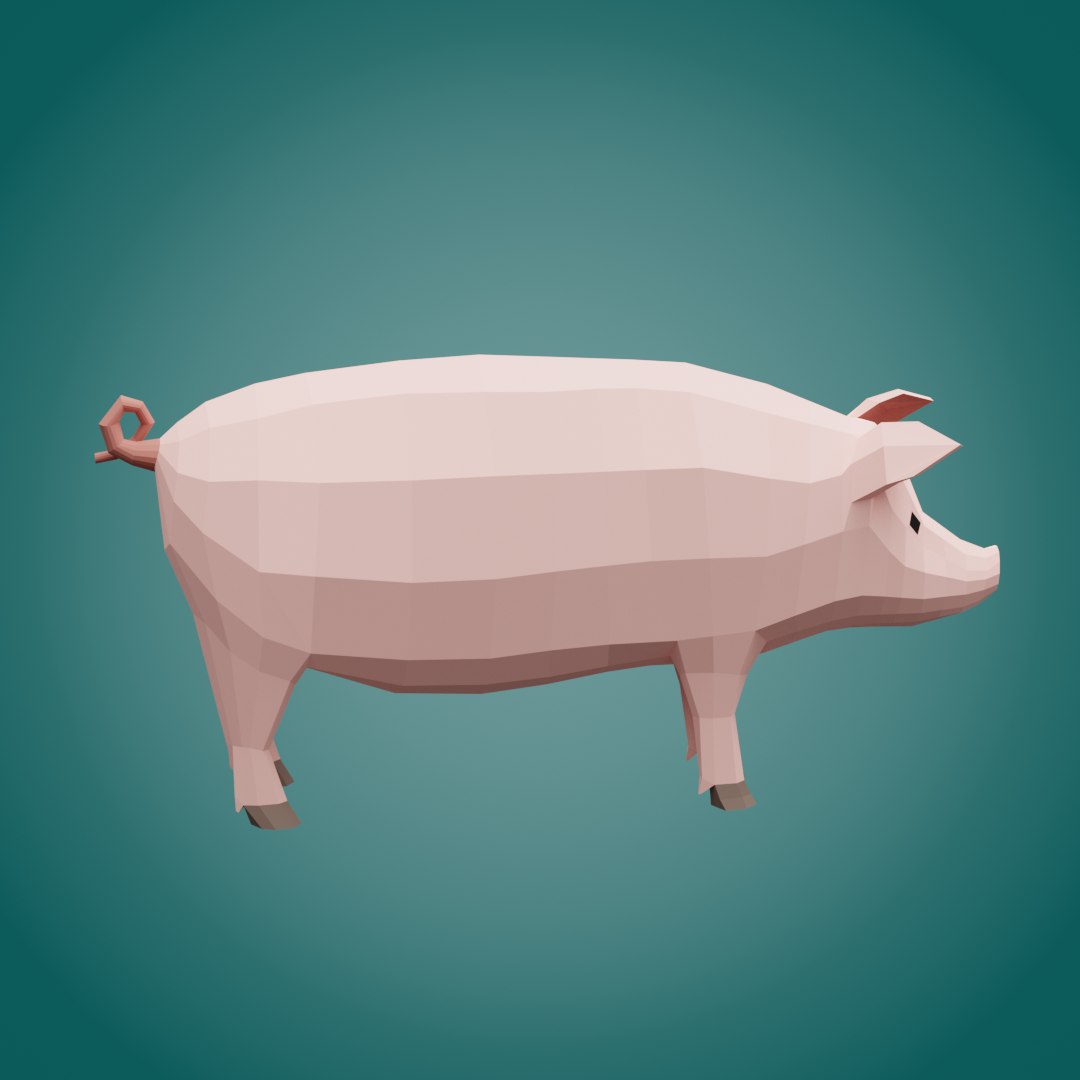 Stylized Lowpoly PIG 3D Model - TurboSquid 2185959