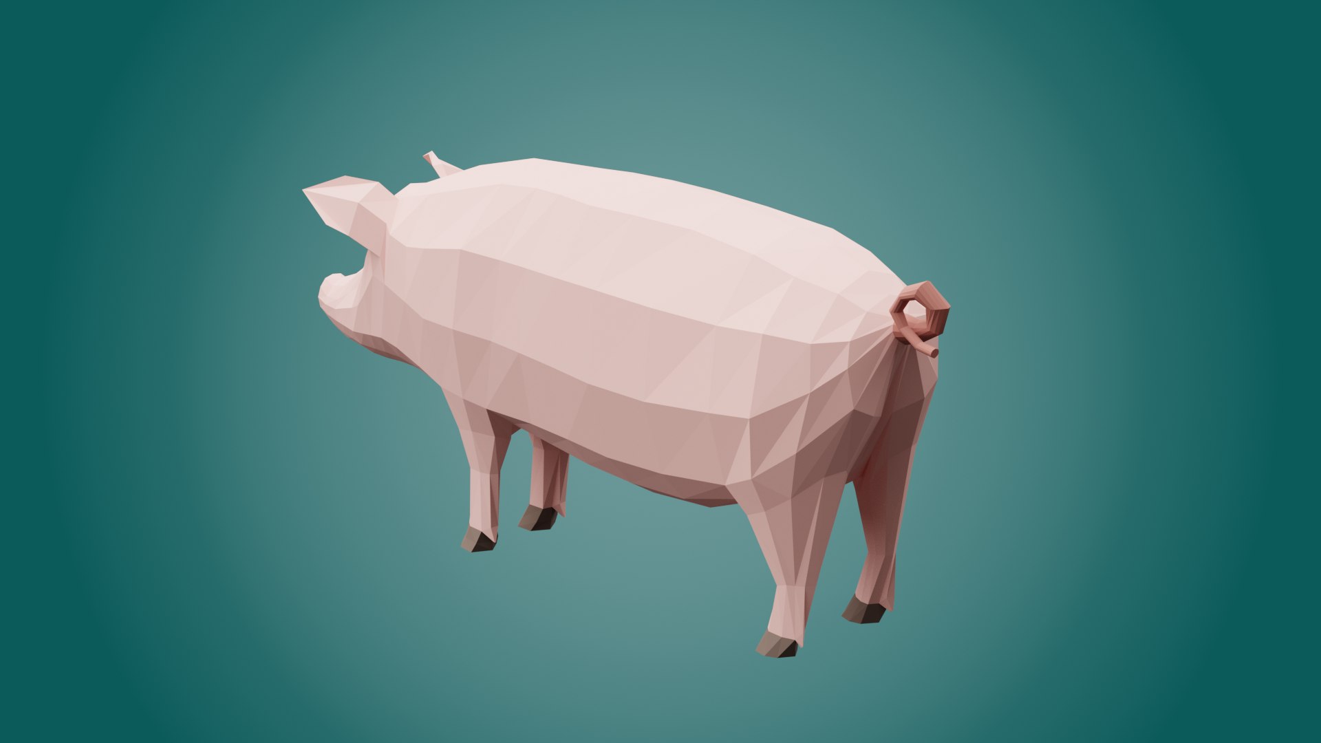 Stylized Lowpoly PIG 3D Model - TurboSquid 2185959
