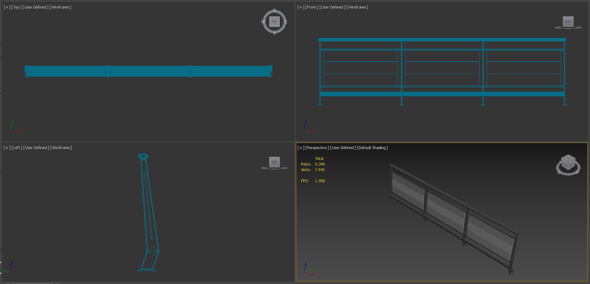 Railing 3D - TurboSquid 1961876