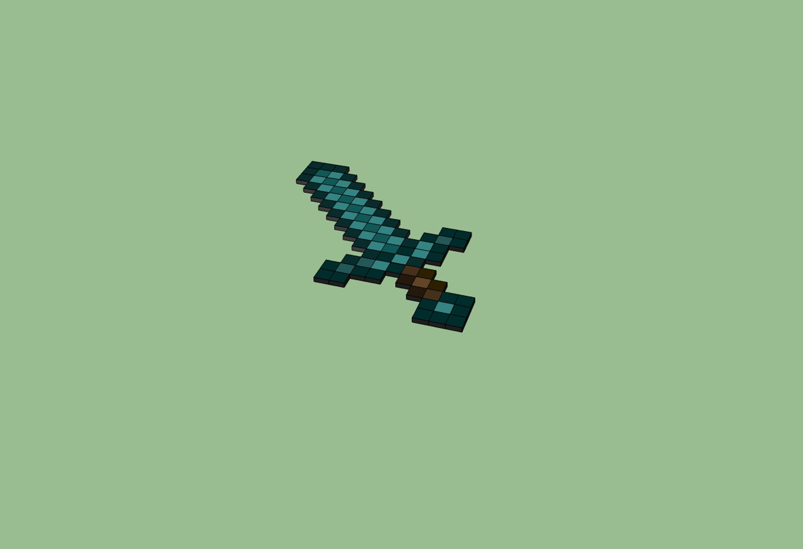 3ds max minecraft sword