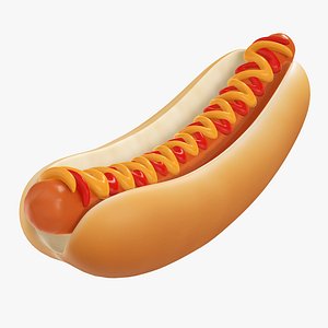 mustard dog hot 3D