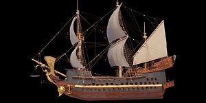 3D old ship model