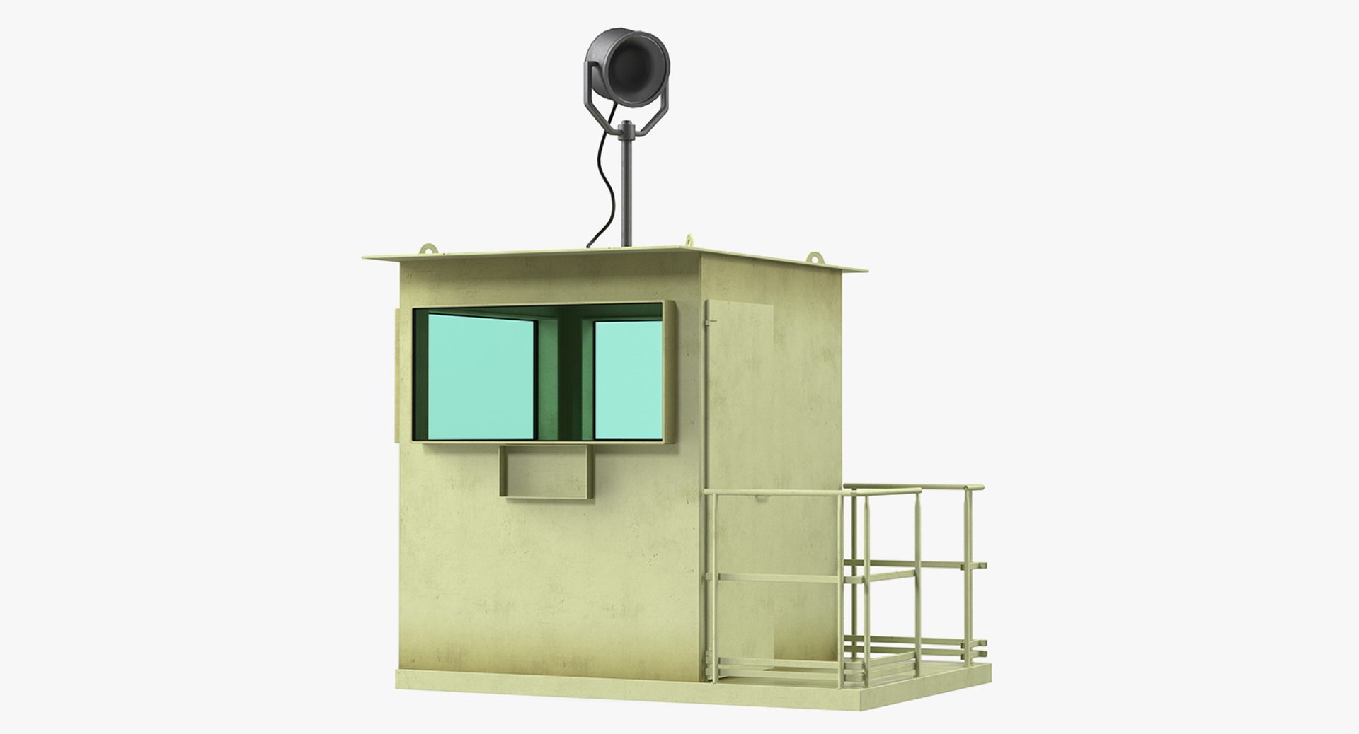 Military Guard Cabin 3D model preview
