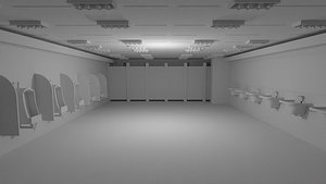 Restroom Interior No Material model