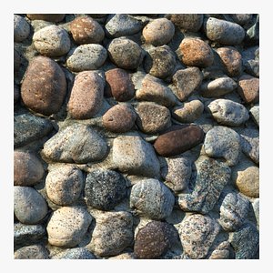 3D model stones concrete