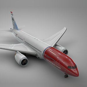 3D boeing 787 dreamliner norwegian model