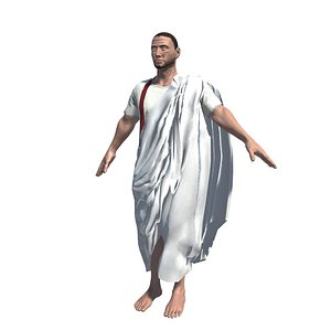 3D model roman senator toga