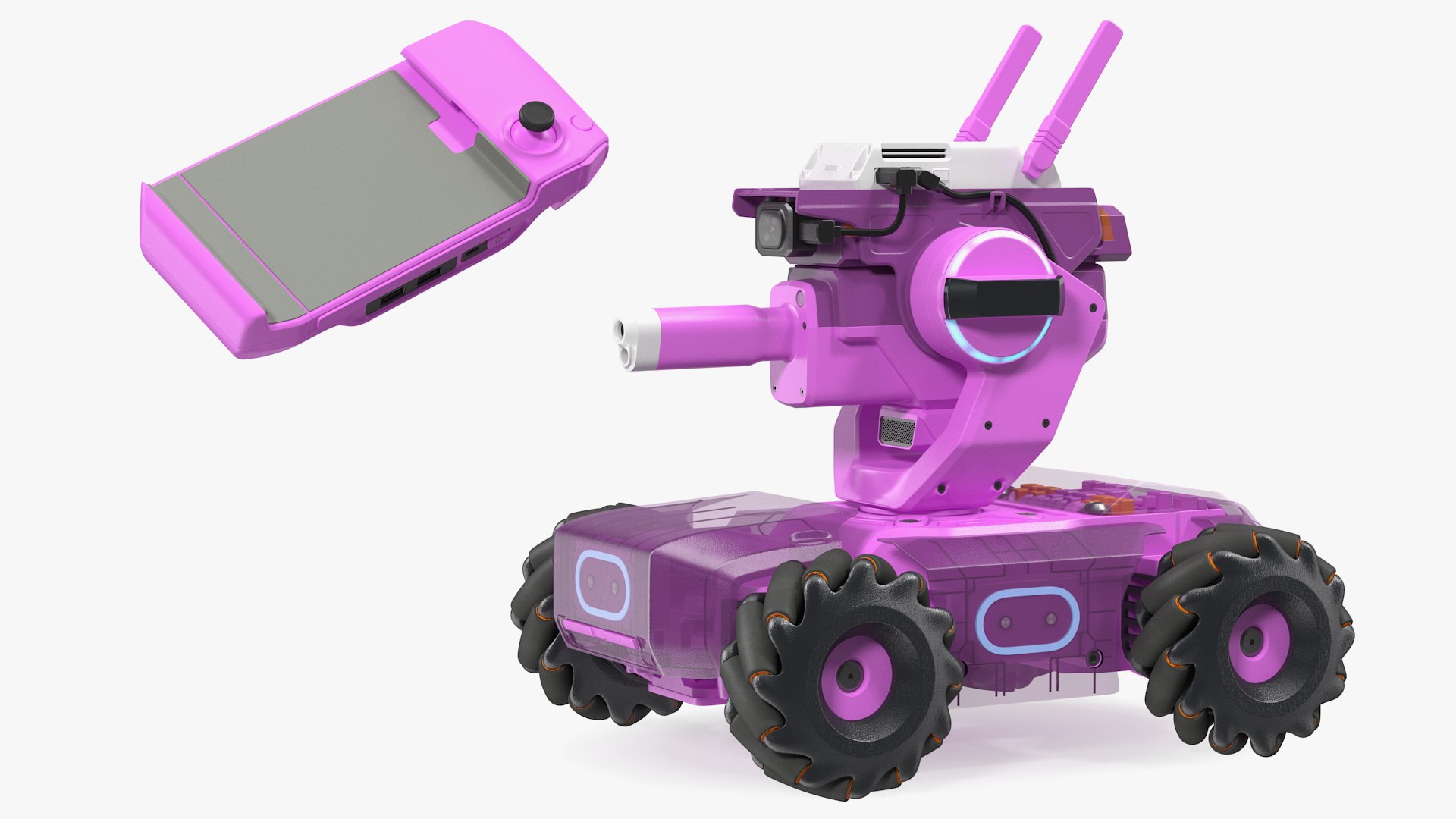 Mini Tank Drone with Gamepad 3D model preview