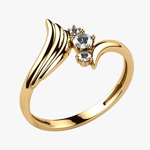 Wing Fashion Gold Ring model