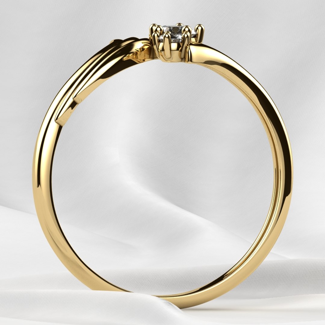 Wing Fashion Gold Ring Model - TurboSquid 1804446