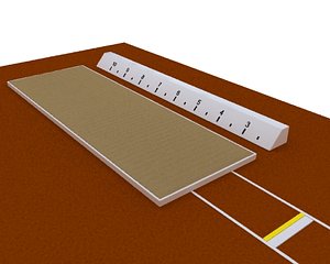 long jump run 3d obj