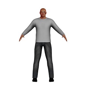 3D model beat man rigged
