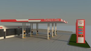 3D gas station fuel