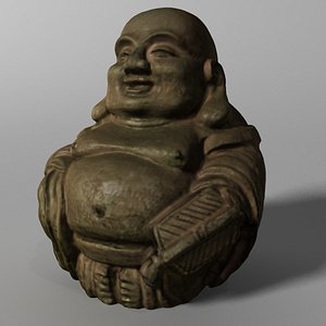 3d laughing buddha statue model