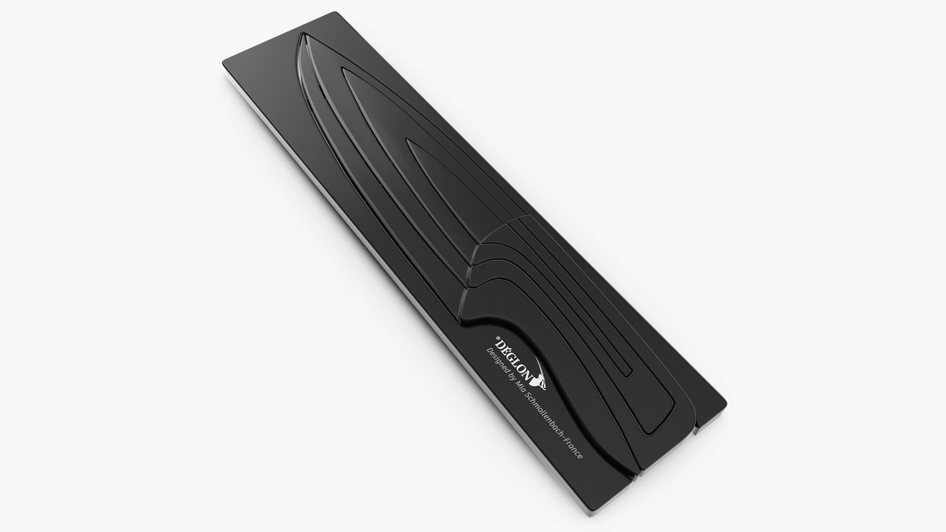 Kitchen Knife Set Deglon Black 3D model preview