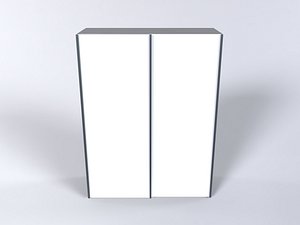 Petra Sliding 2-Door Wardrobe WE 3D model