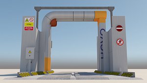 3D truck scanner ports model