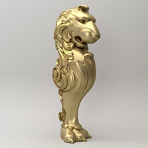 3D carved lion