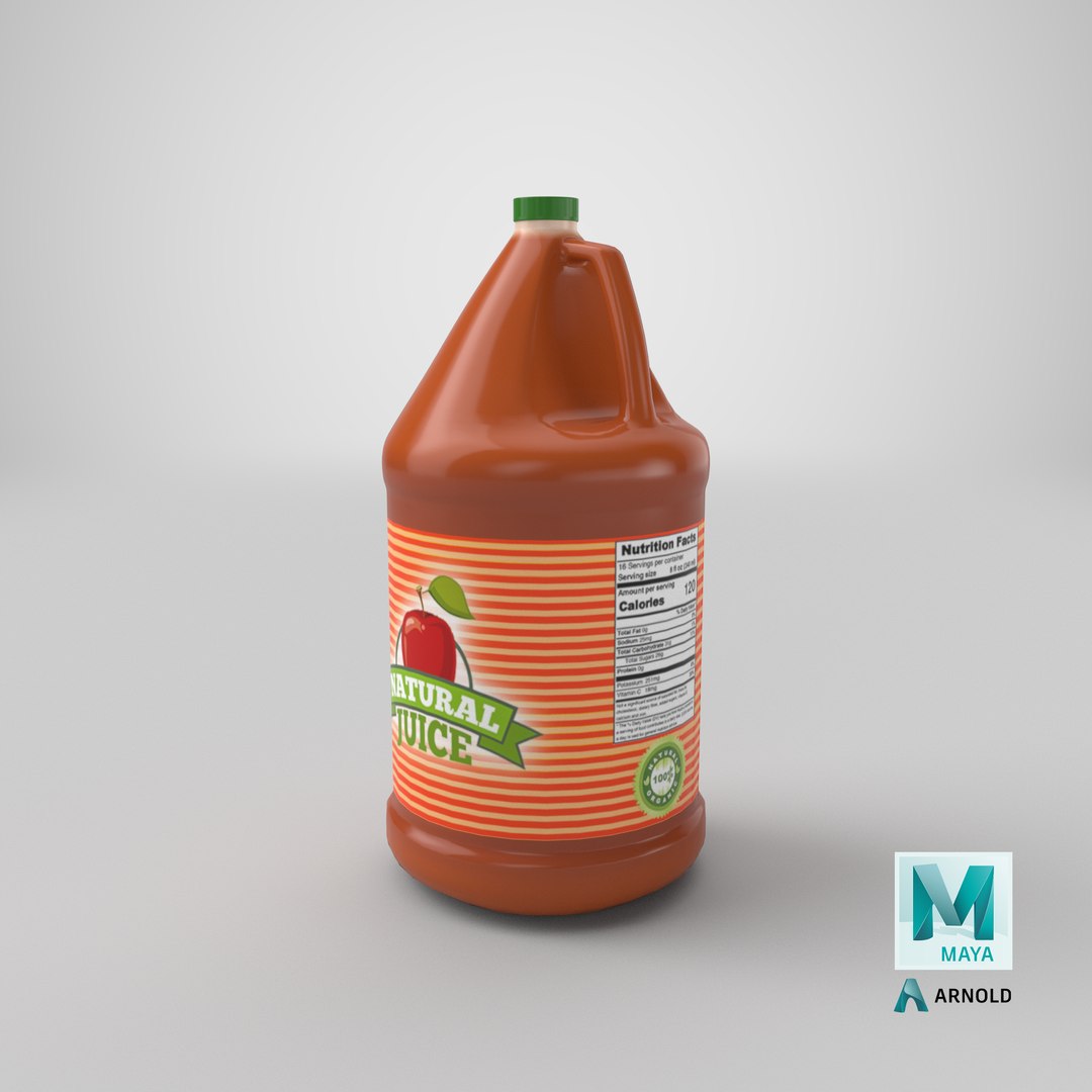 3D Apple Juice Gallon Jug TurboSquid 1569312