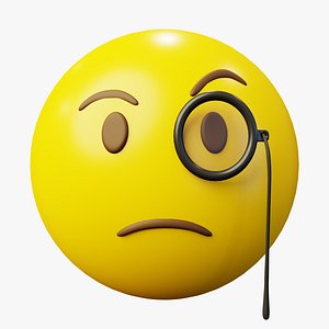 Gentleman with Monocle Emoticon Emoji or Smiley