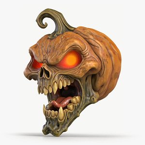 3D Pumpkin Skull 1 model