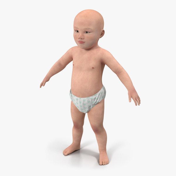 asian baby 3d max