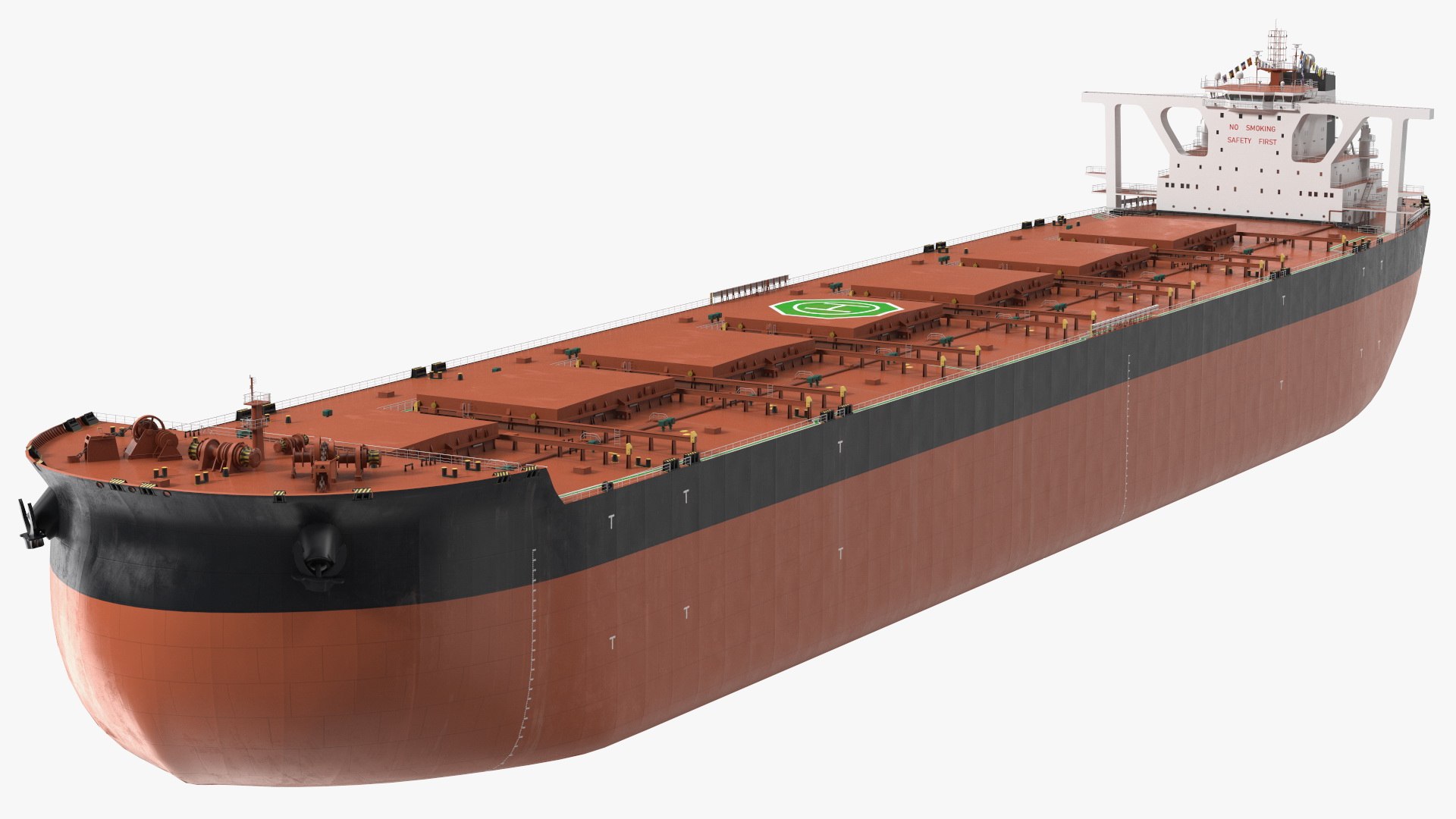 Bulk Carrier Ship Dirty Empty 3D model preview