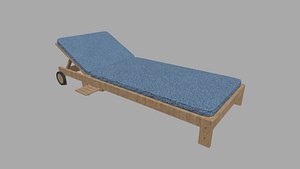 3D Sun Lounger 01 model