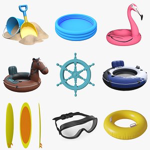 3D Outdoor beach swimming equipment vol. 1