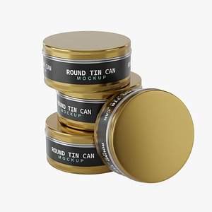 3D Rounded Tin Can 2 model