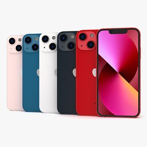 3D Apple iPhone 13 Mini All Colors model