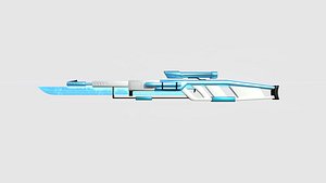 3D model SciFi Sniper Gunblade A01 - Fiction Weaponry