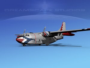 3D aircraft fairchild c-123 provider model