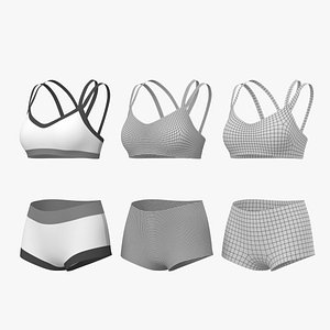 3D Woman Sportswear 08 Base Mesh Design Kit