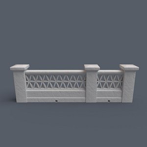mediterranean fence bricks walls 3D