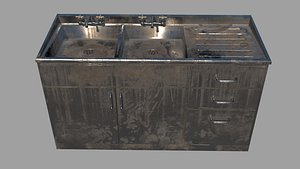 abandoned medical washbasin 3D