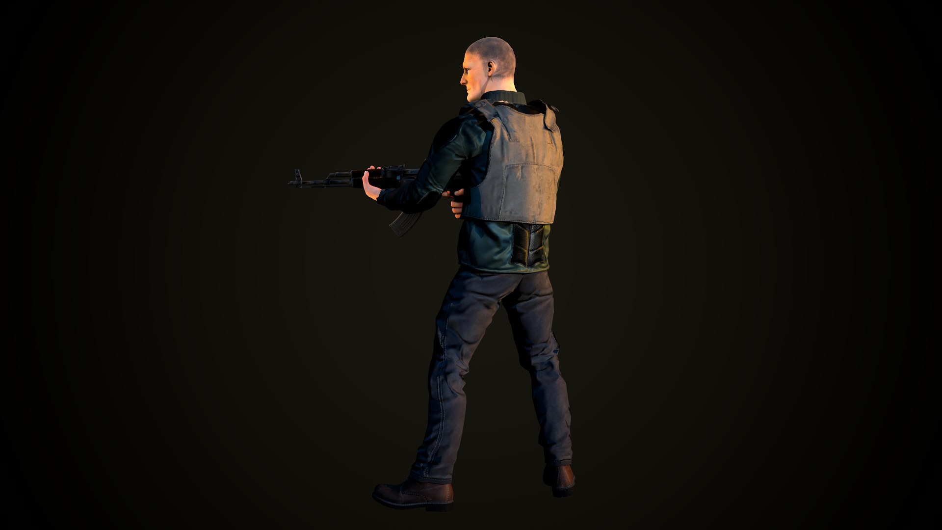 3d Model Men Wiht Ak47 Ue4 - Turbosquid 1796123