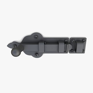 slide bolt deadbolt lock 3D model