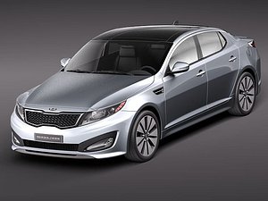 kia optima sedan 2011 3d model