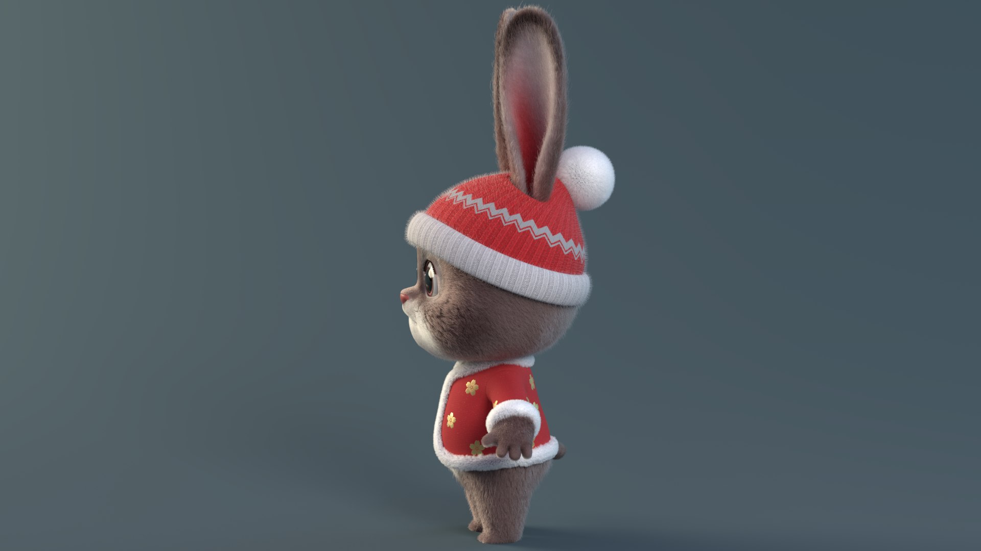 3D model Cartoon cute rabbit - TurboSquid 2165850