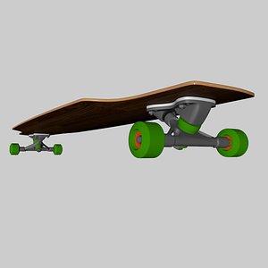 3D model longboard